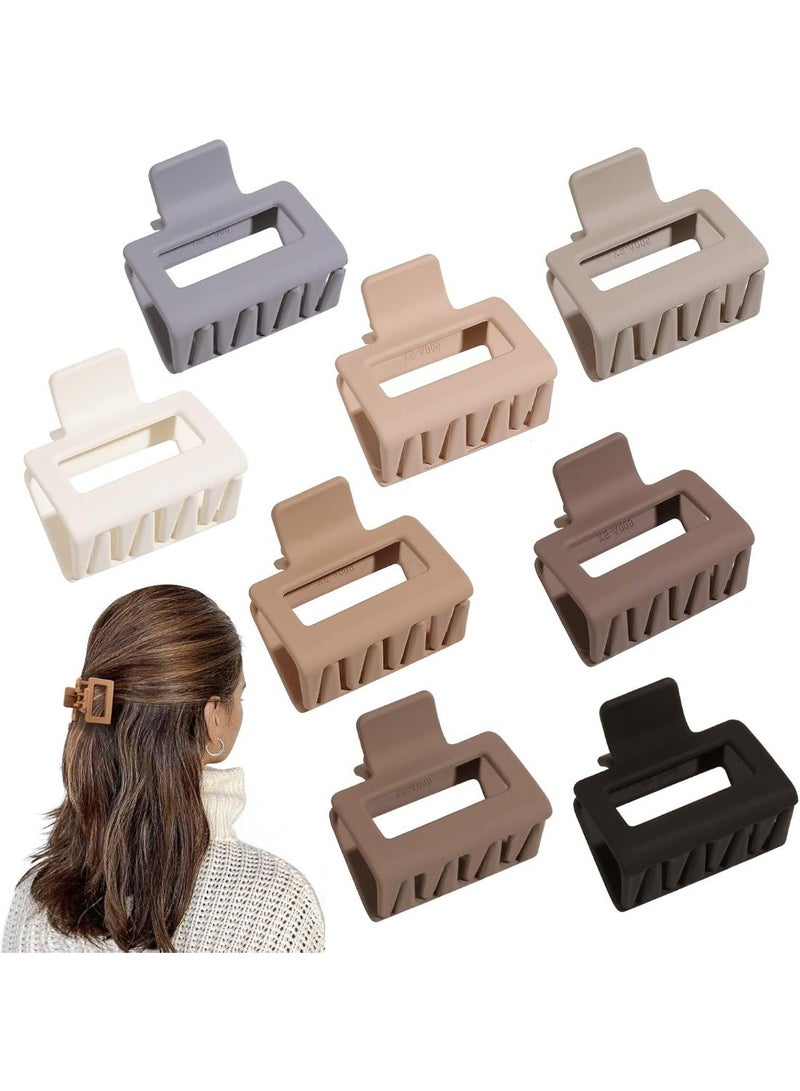 ChicAbode Hair Claw Clips for Women Thick Thin Hair - Medium Square Matte Claw Clips Small Rectangle Claw Clip Strong Hold Cute Jaw Clip Non-slip Hair Styling Accessories for Long or Shot Hair - Image 1